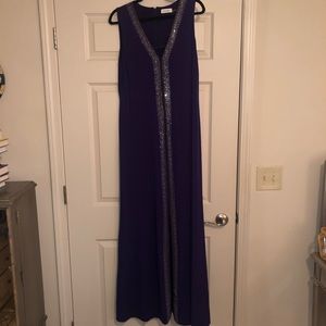 Calvin Klein classy, long, formal, purple dress
